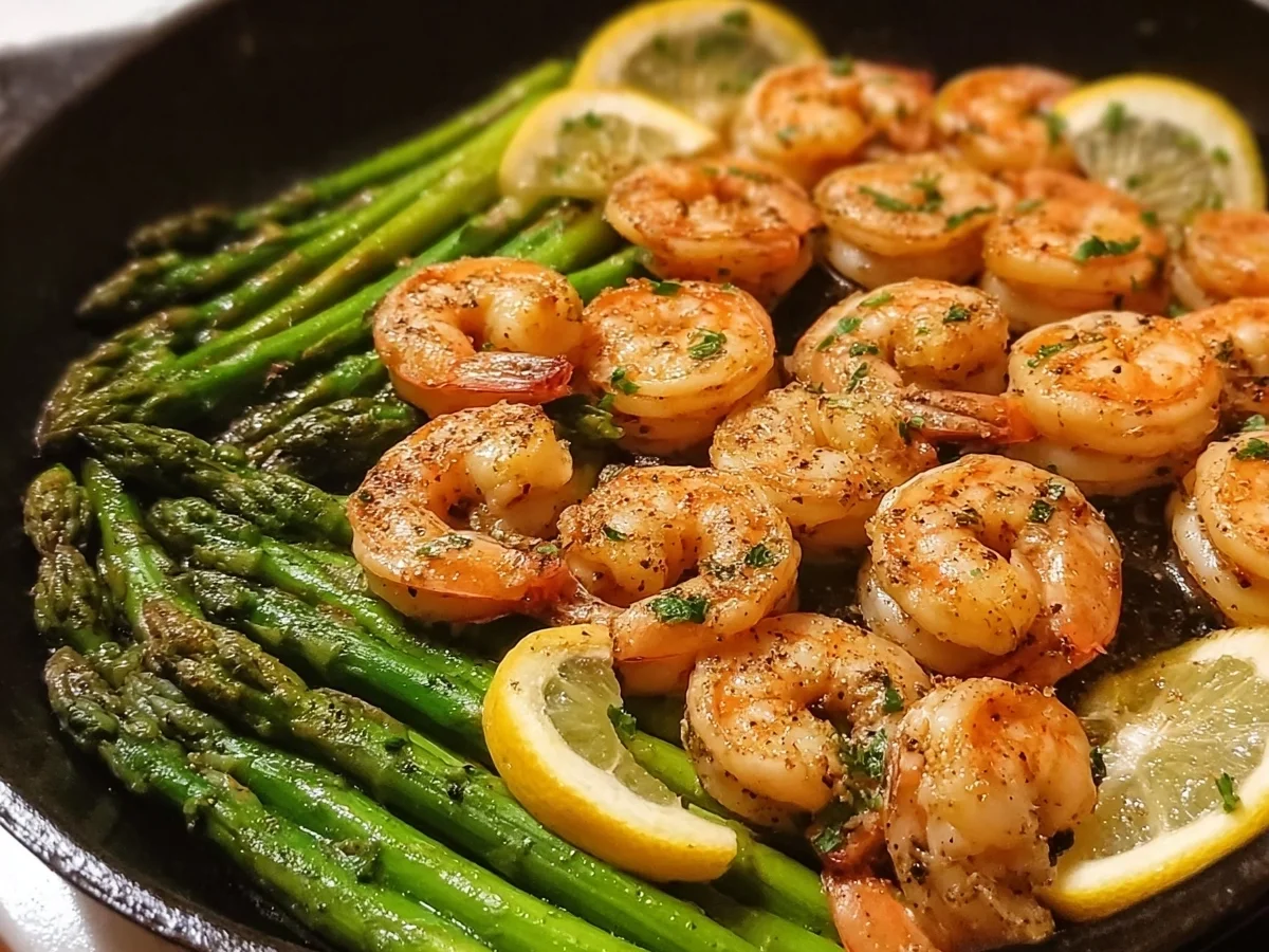 20-Minute Lemon Garlic Shrimp & Asparagus Skillet - Image 2