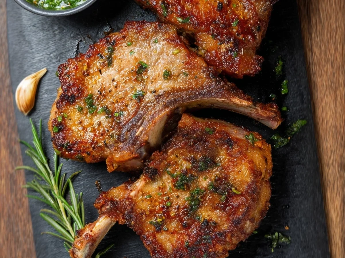 Air Fryer Lamb Chops: Quick Herb-Crusted Delight - Image 1