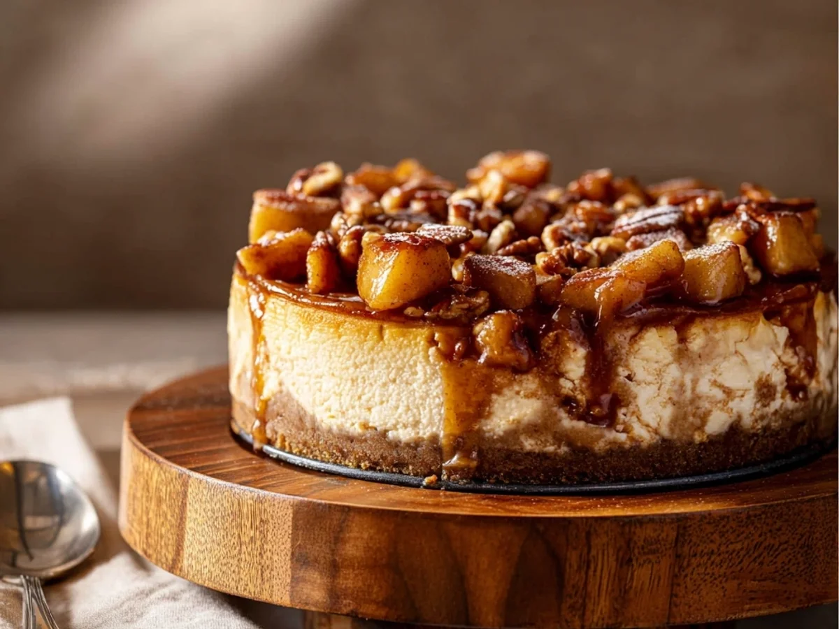 Apple Pie Cheesecake: Spiced Apple & Creamy Dream - Image 2