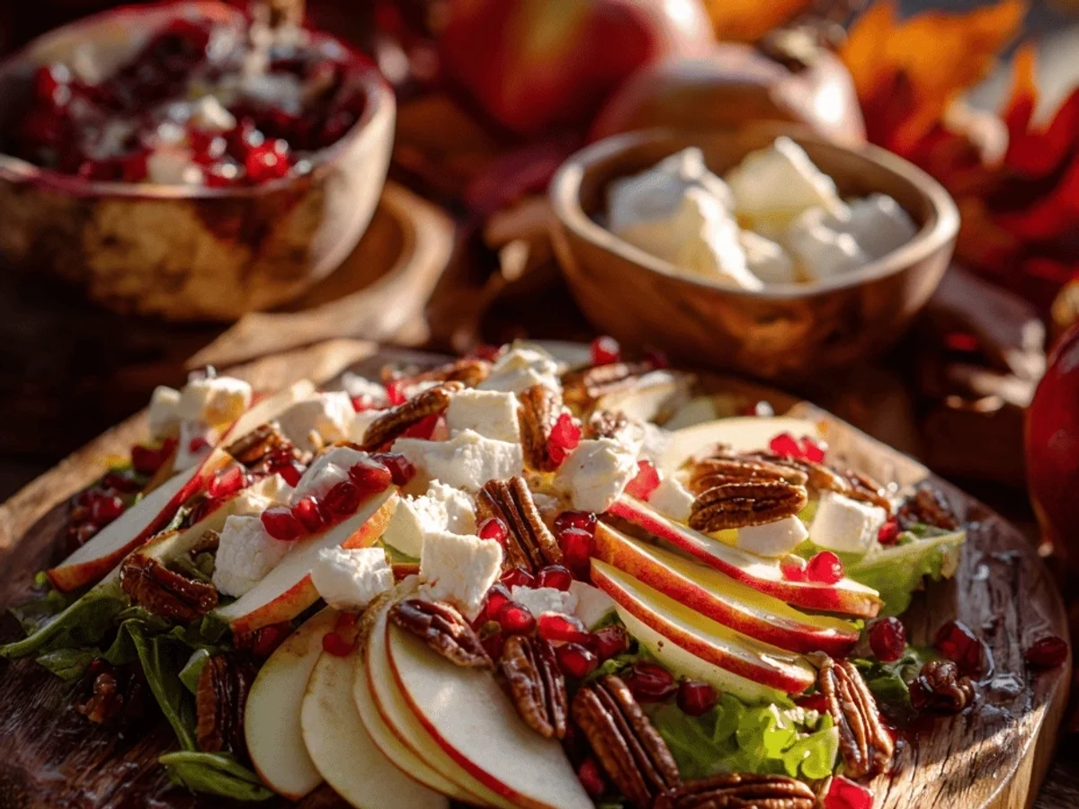 Apple Pomegranate Harvest Salad: Crisp & Tangy Greens - Image 1