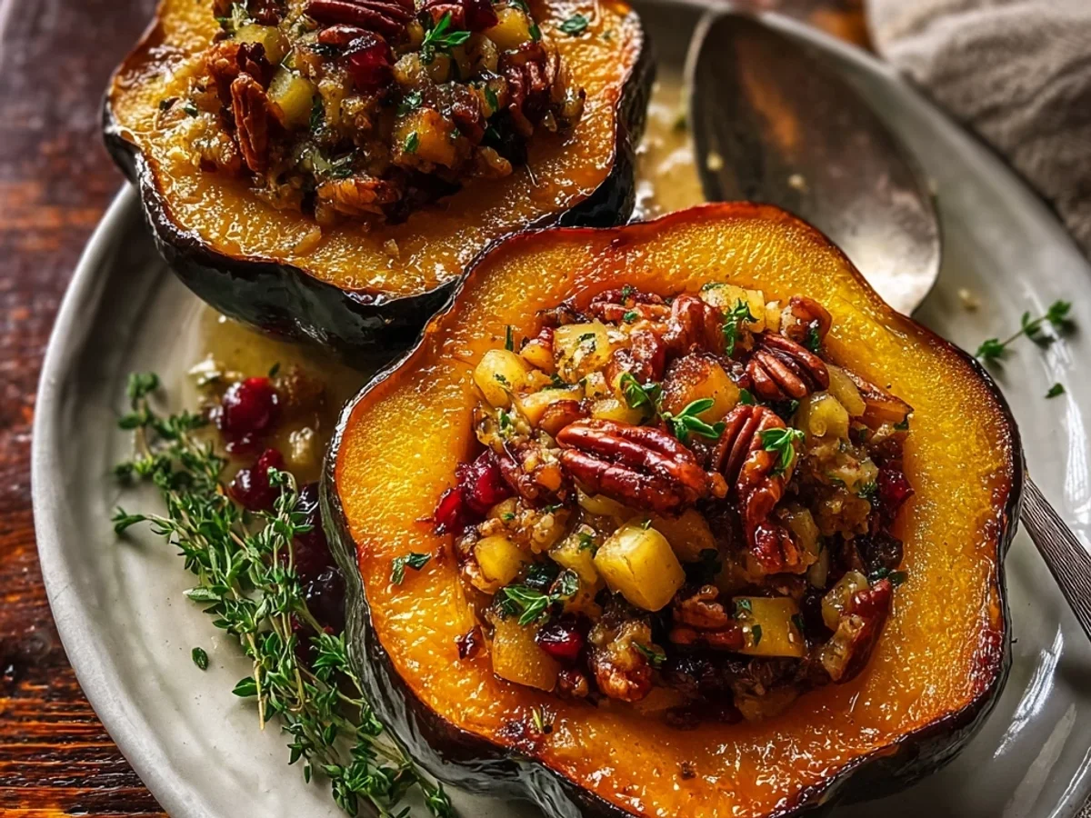 Apple Stuffed Acorn Squash Recipe: Sweet & Savory Roast - Image 1