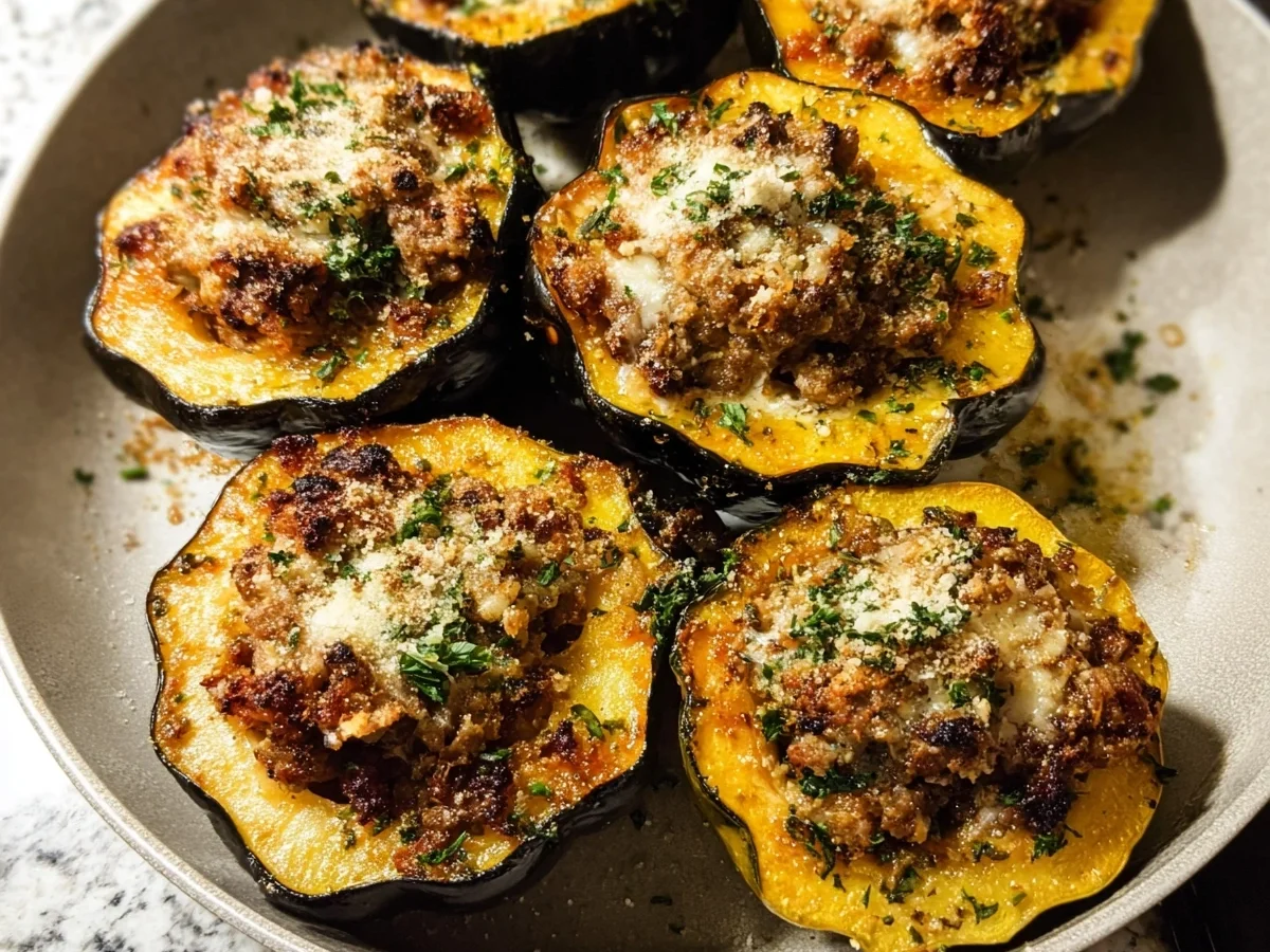 Beef Sausage Parmesan Stuffed Acorn Squash - Image 2