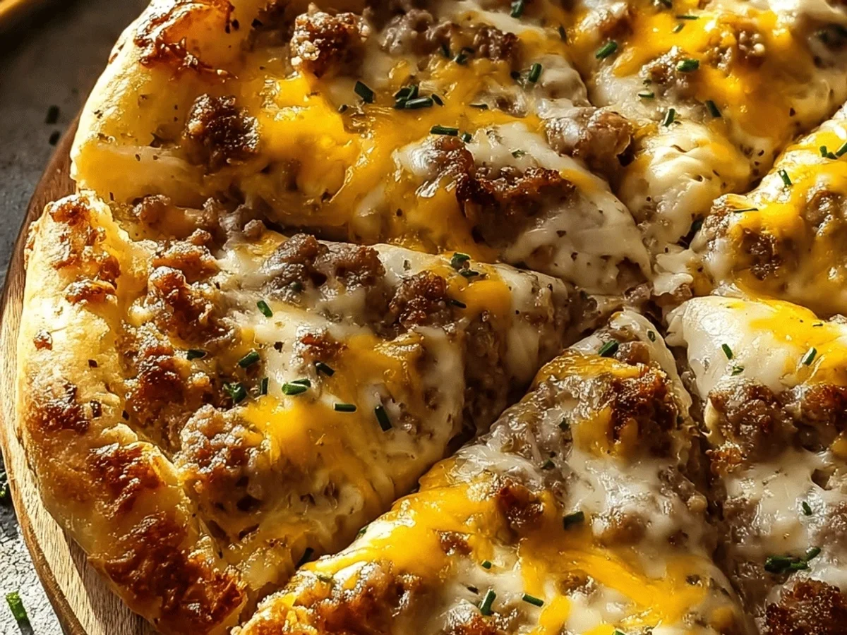 Biscuits & Beef Sausage Gravy Breakfast Pizza Bliss - Image 1