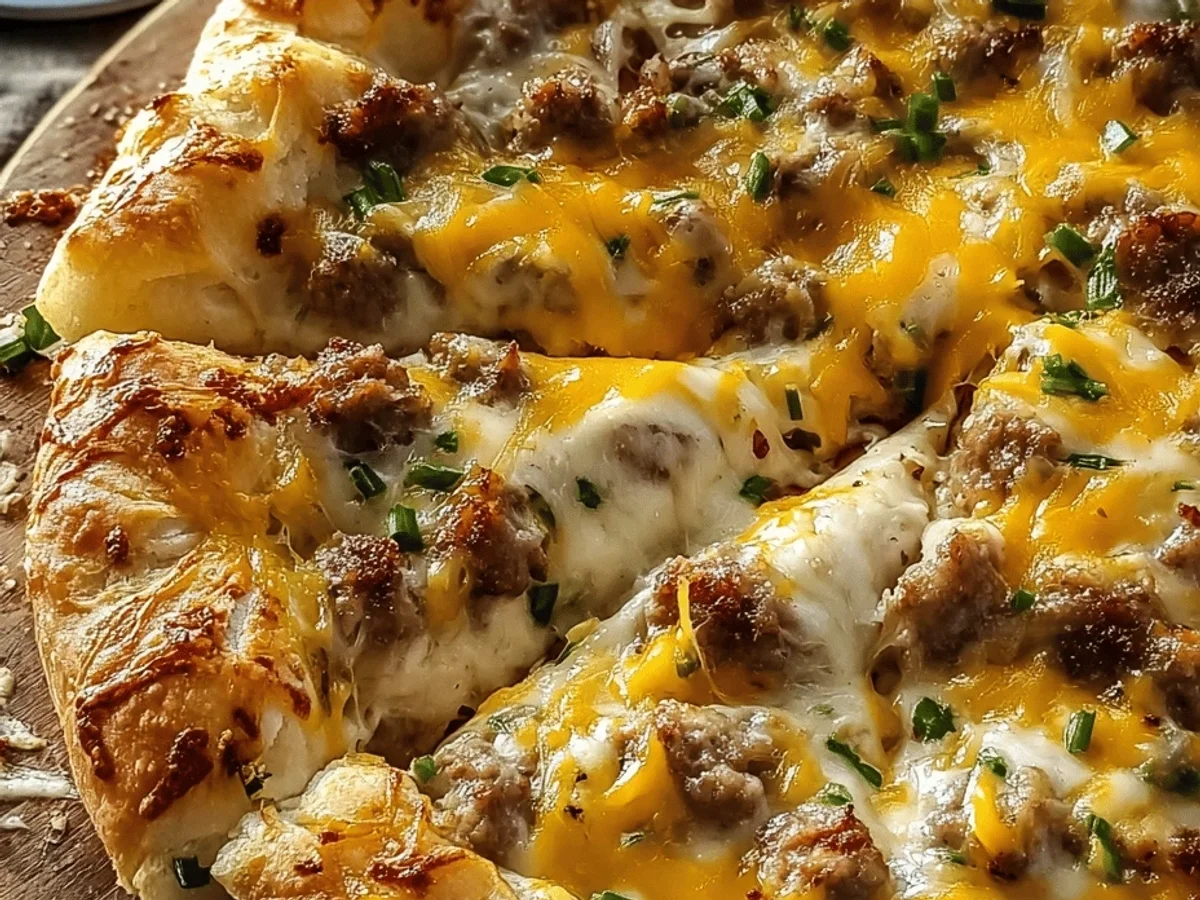 Biscuits & Beef Sausage Gravy Breakfast Pizza Bliss - Image 2