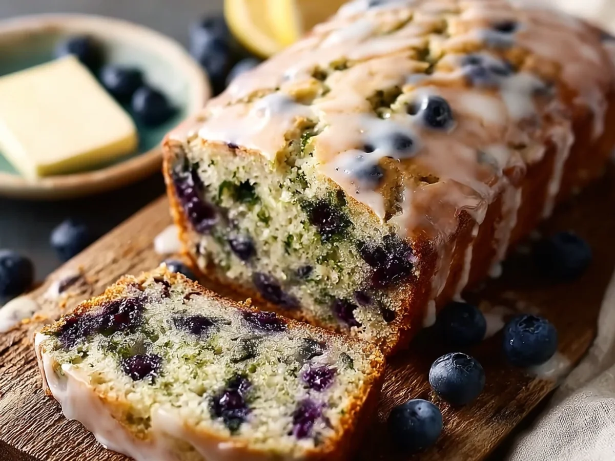 Blueberry Zucchini Bread with Lemon Glaze: A Sweet Treat - Image 1