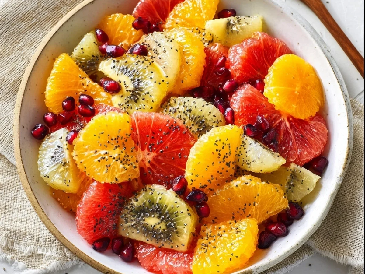 Bright Winter Fruit Salad with Orange Poppy Seed Dressing - Image 2