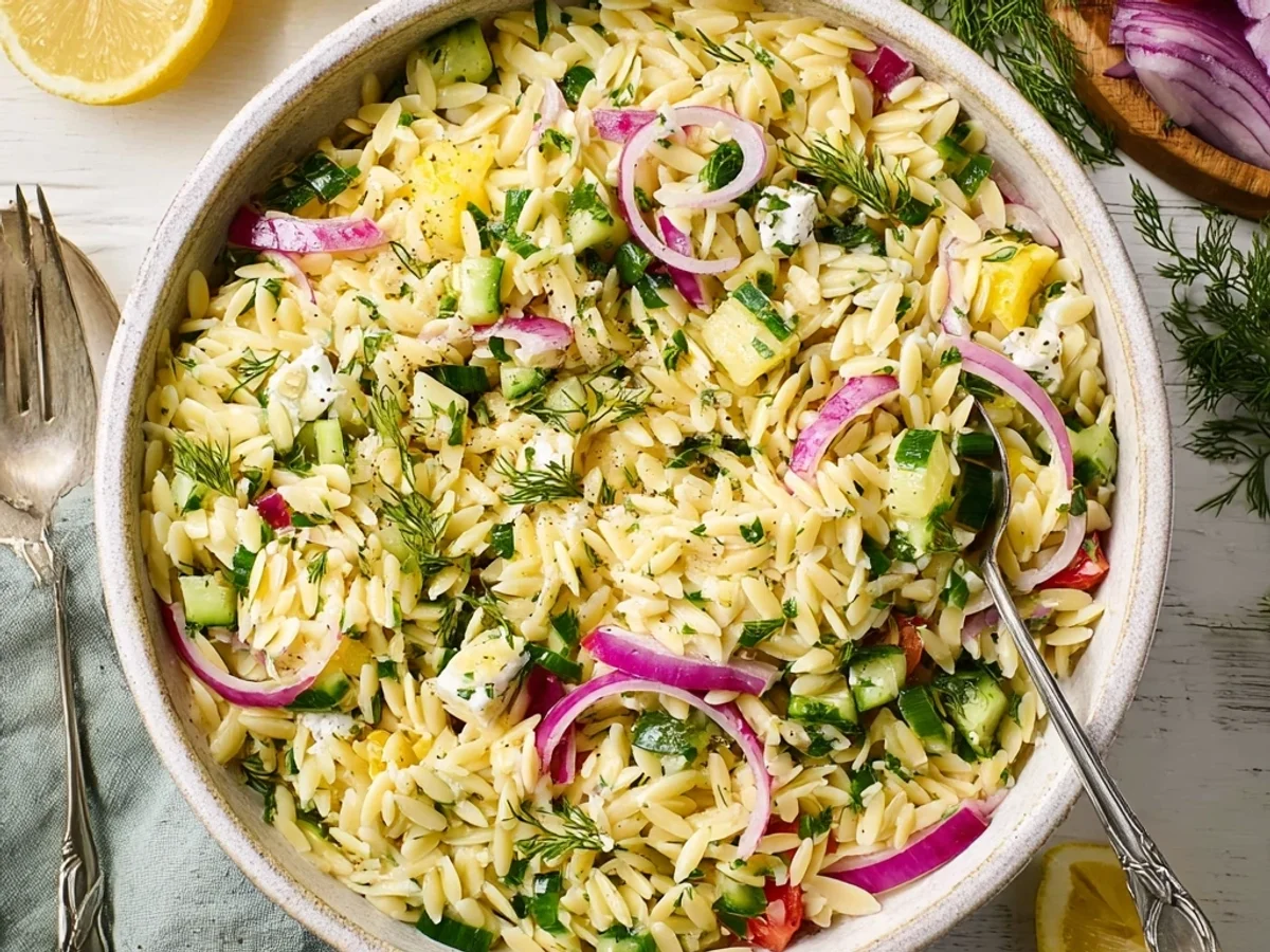 Bright & Zesty Lemon Orzo Salad: A Refreshing Bowl - Image 1