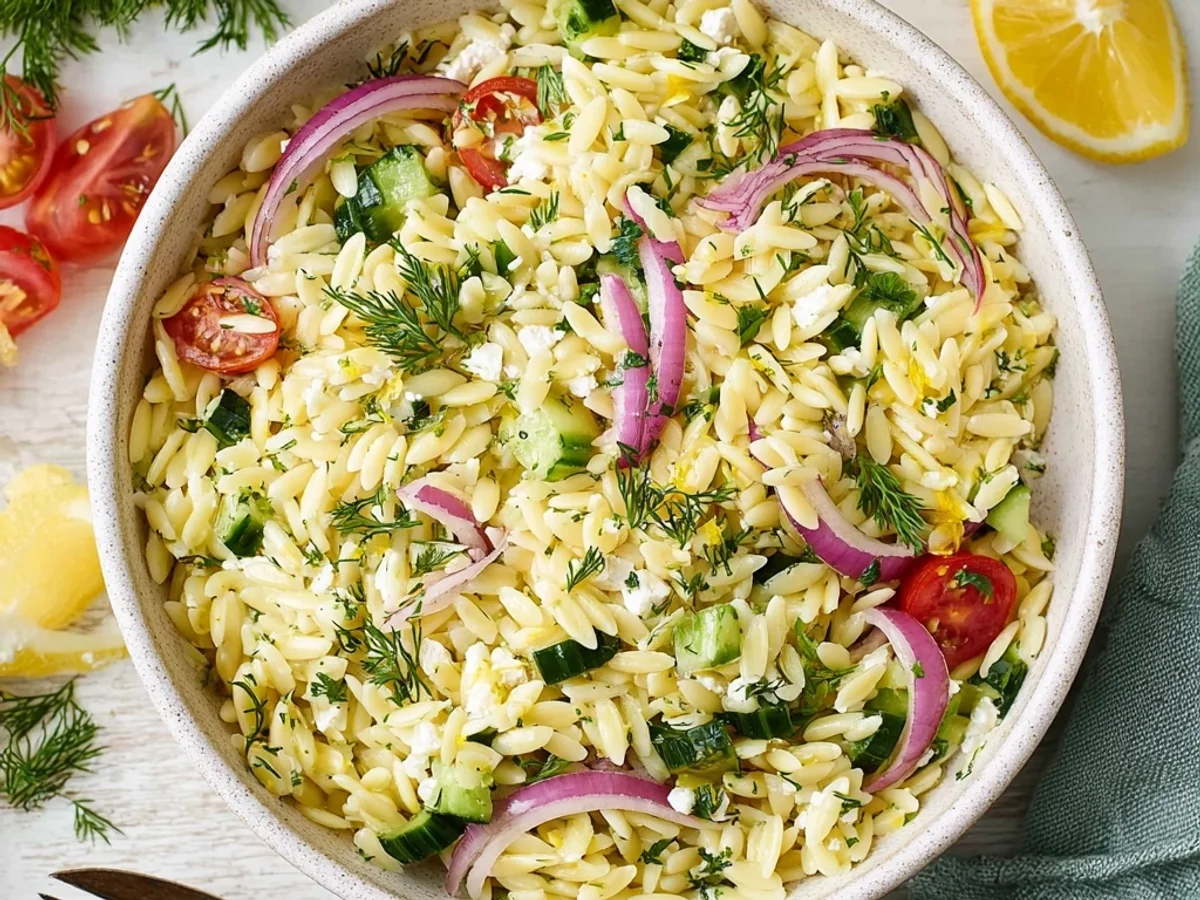 Bright & Zesty Lemon Orzo Salad: A Refreshing Bowl - Image 2