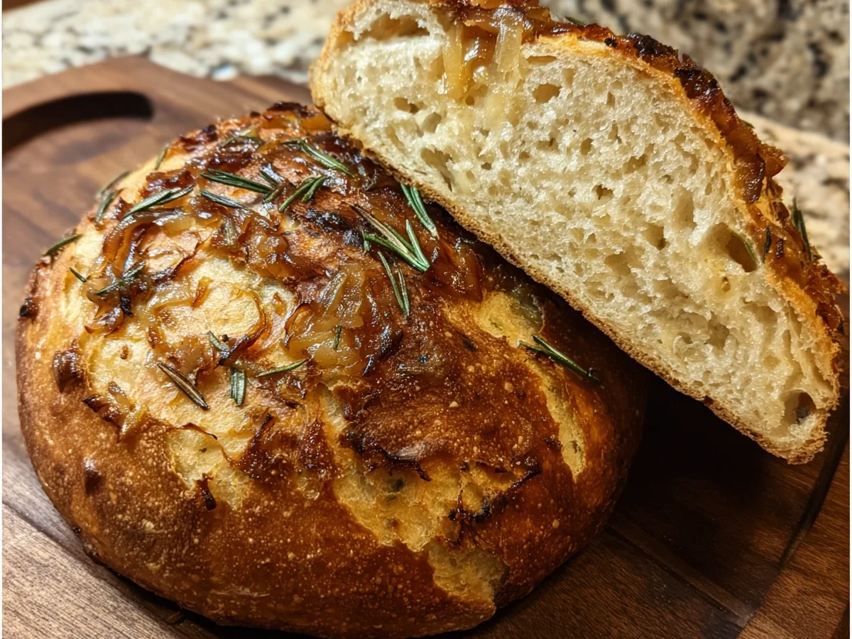 Caramelized Onion, Cheddar & Rosemary Sourdough - Image 1