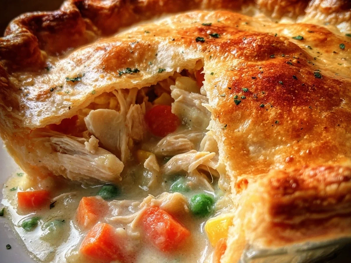 Chicken Pot Pie with Golden Flaky Pie Crust - Image 1