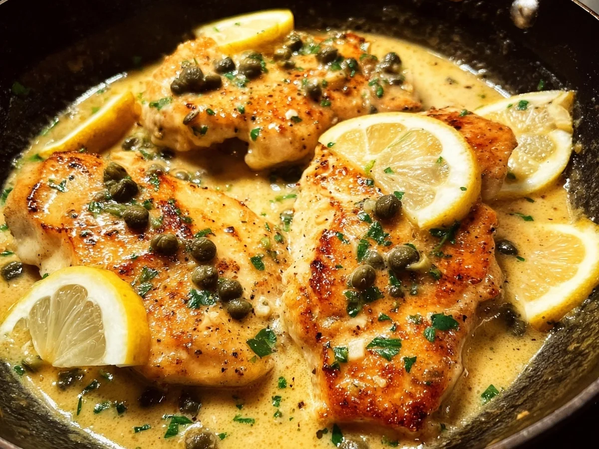 Classic Chicken Piccata: Lemon-Caper Sauce Recipe - Image 1