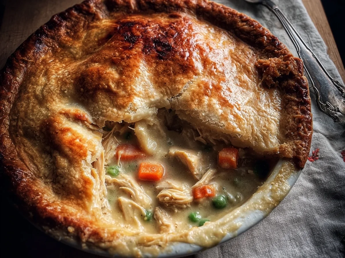 Classic Chicken Pot Pie Recipe: Flaky Crust, Hearty Filling - Image 1
