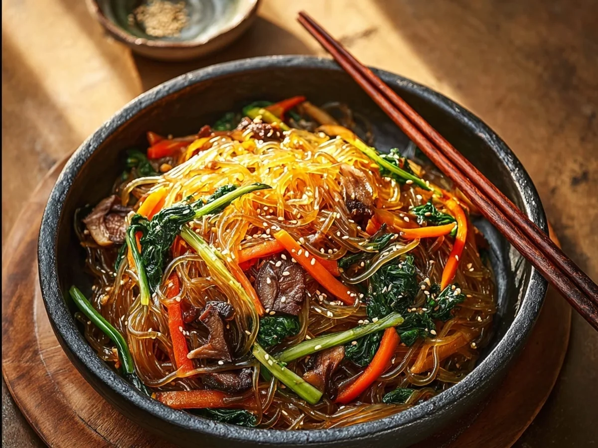 Classic Japchae Noodle Stir-Fry: Authentic Korean Recipe - Image 1