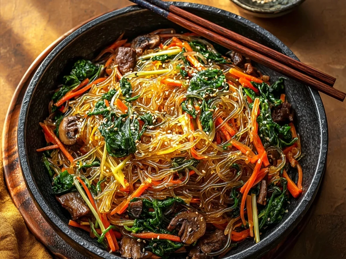 Classic Japchae Noodle Stir-Fry: Authentic Korean Recipe - Image 2