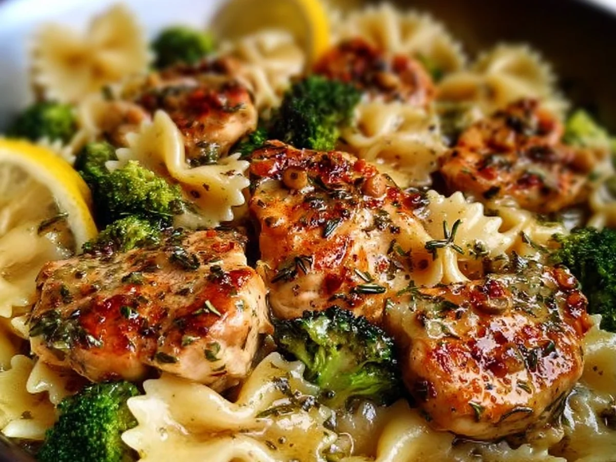 Cowboy Butter Lemon Bowtie Chicken & Broccoli Dinner - Image 2
