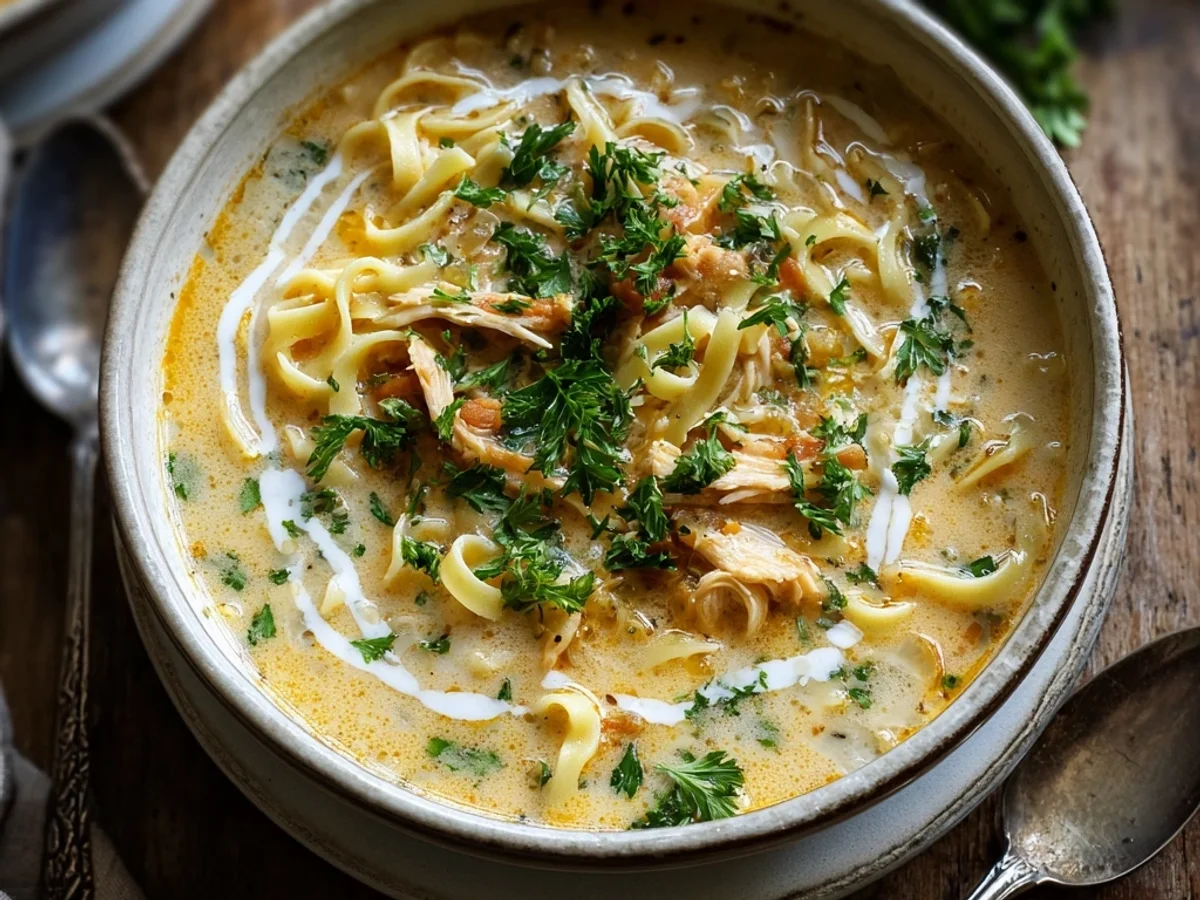Crack Chicken Noodle Soup: Hearty & Creamy Comfort - Image 1