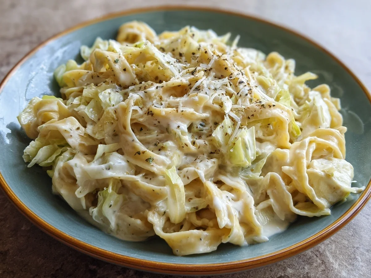 Creamy Alfredo Cabbage Pasta: Easy & Low-Carb - Image 2