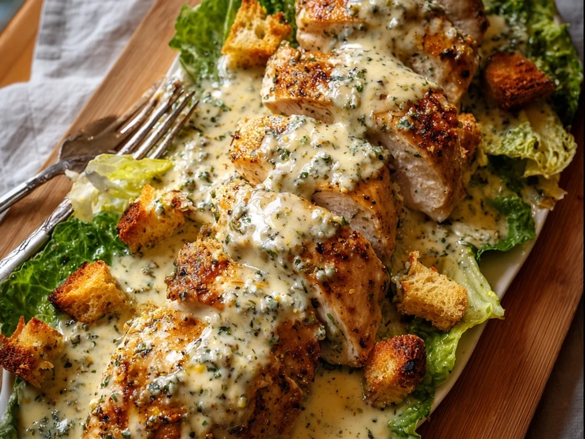 Creamy Baked Caesar Chicken with Parmesan Sauce - Image 2
