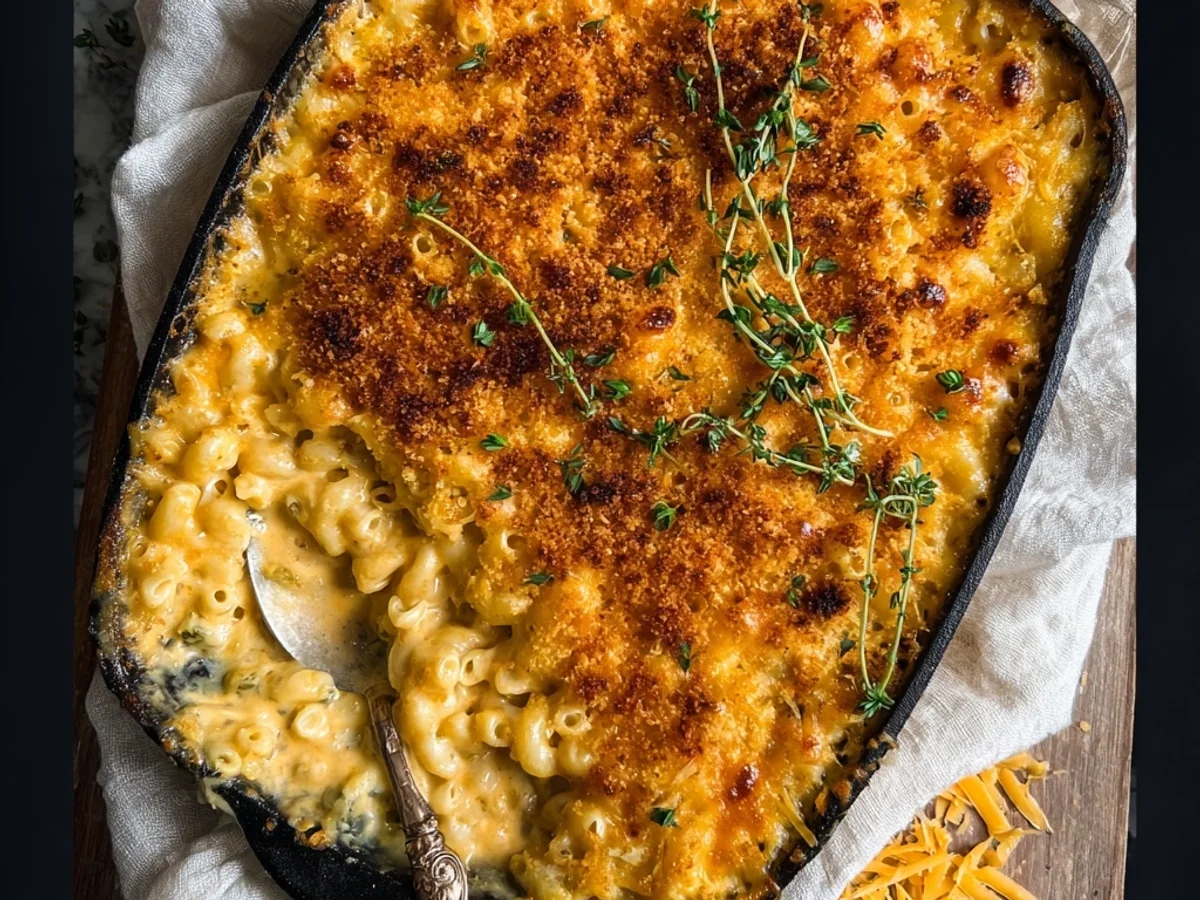 Creamy Baked Mac and Cheese Recipe with a Golden Crumb - Image 1
