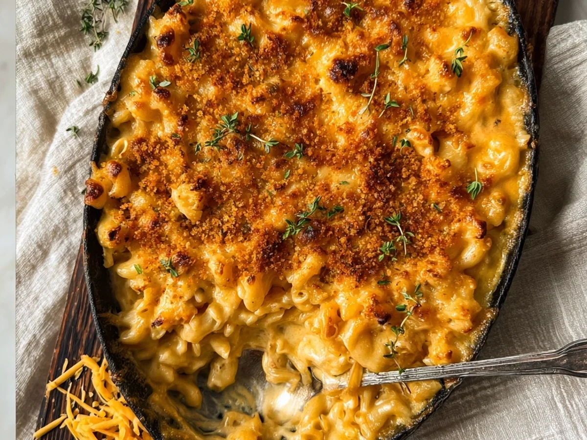Creamy Baked Mac and Cheese Recipe with a Golden Crumb - Image 2