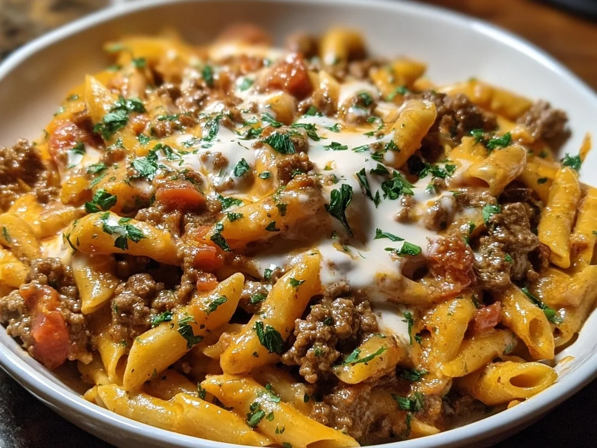 Creamy Beef Pasta: Hearty Weeknight Dinner - Image 1