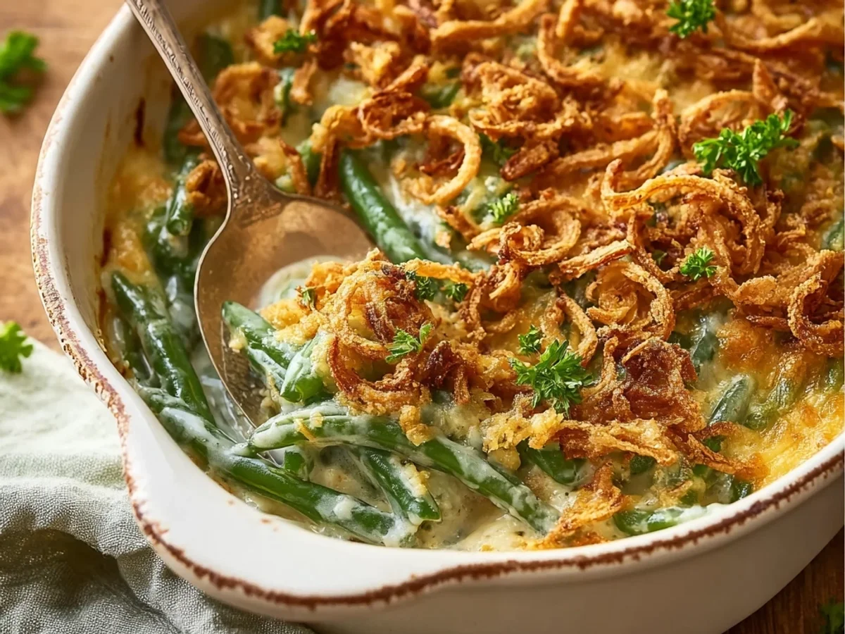 Creamy Cheesy Green Bean Casserole: A Family Favorite - Image 1