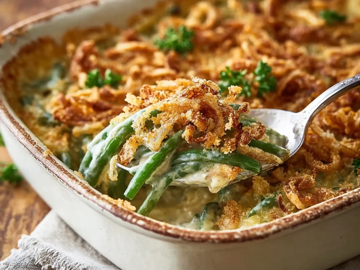Creamy Cheesy Green Bean Casserole: A Family Favorite - Image 2