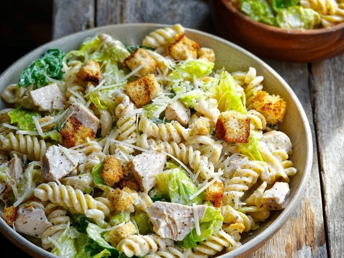 Creamy Chicken Caesar Pasta Salad: Quick Weeknight Meal - Image 1