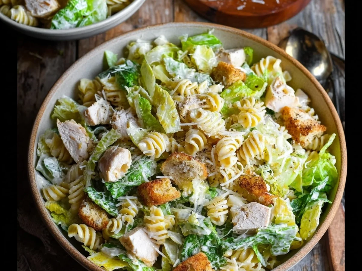 Creamy Chicken Caesar Pasta Salad: Quick Weeknight Meal - Image 2