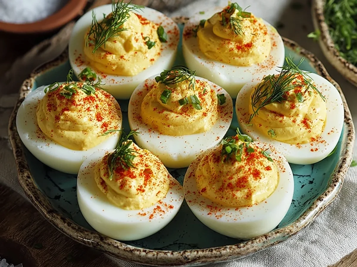 Creamy Classic Deviled Eggs: Easy Party Bites - Image 1