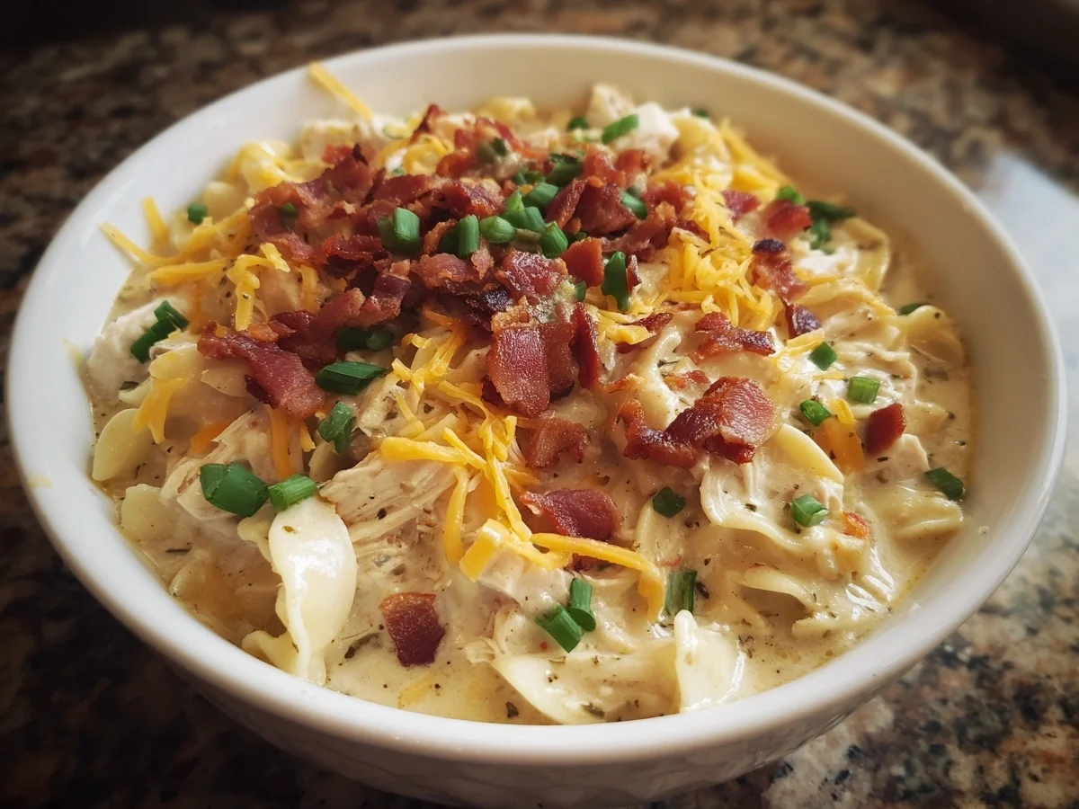 Creamy Crack Chicken Noodle Soup - Image 1