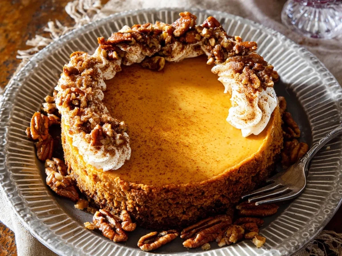 Creamy Delicious Pumpkin Cheesecake Recipe for Fall - Image 1