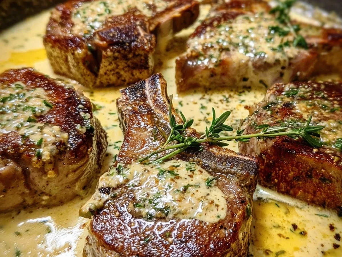 Creamy Garlic Lamb Chops Recipe - Image 1