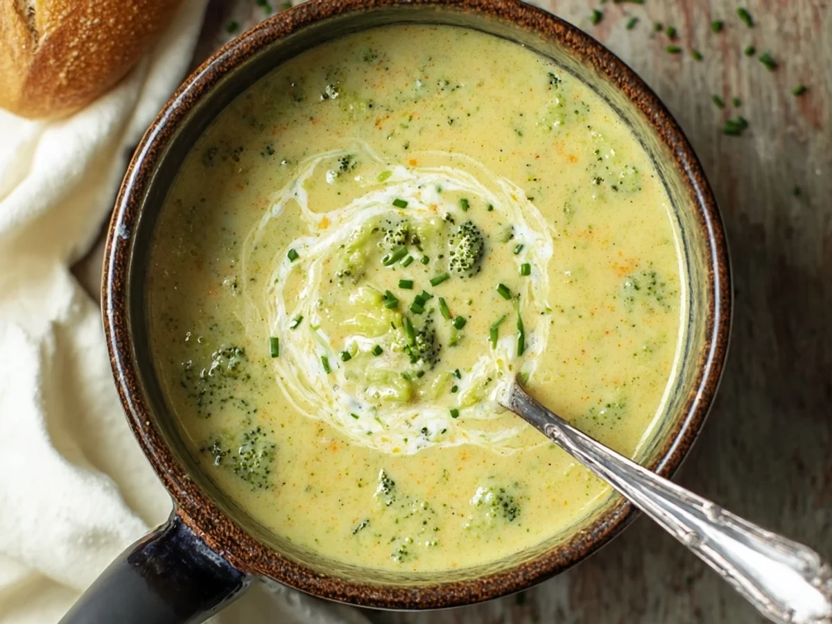 Creamy High-Protein Broccoli Cheddar Soup - Image 2
