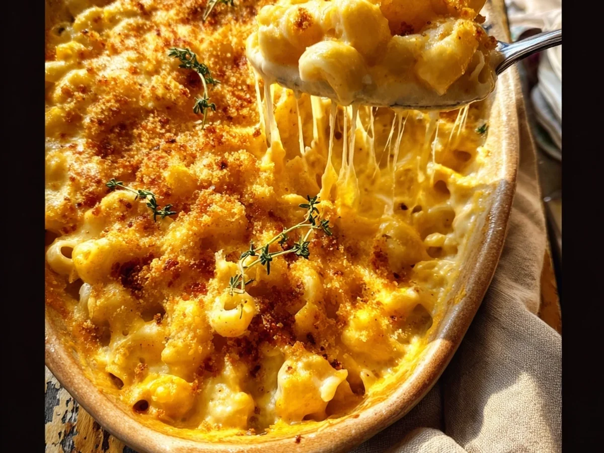 Creamy Homestyle Southern Baked Macaroni and Cheese - Image 1
