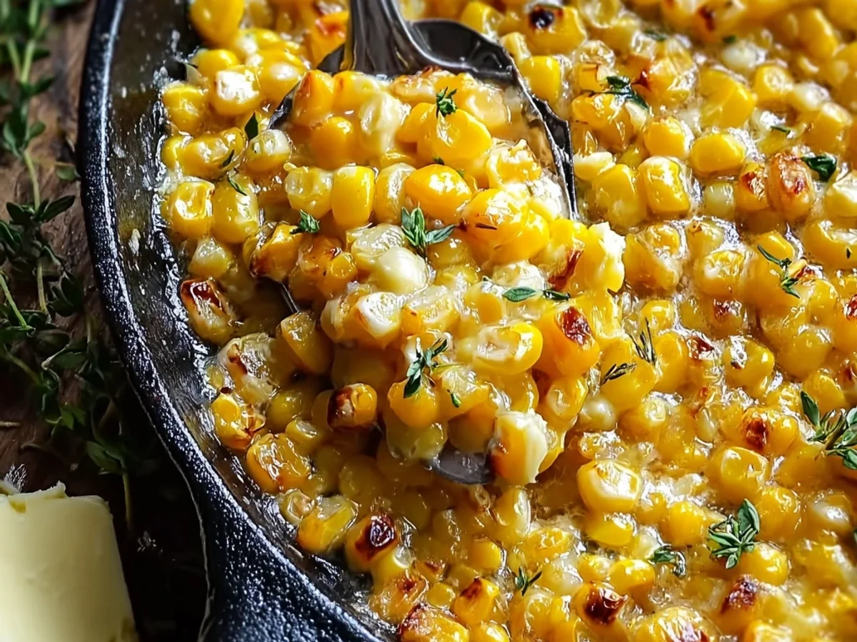 Creamy Honey Butter Skillet Corn: Easy Side Dish - Image 1