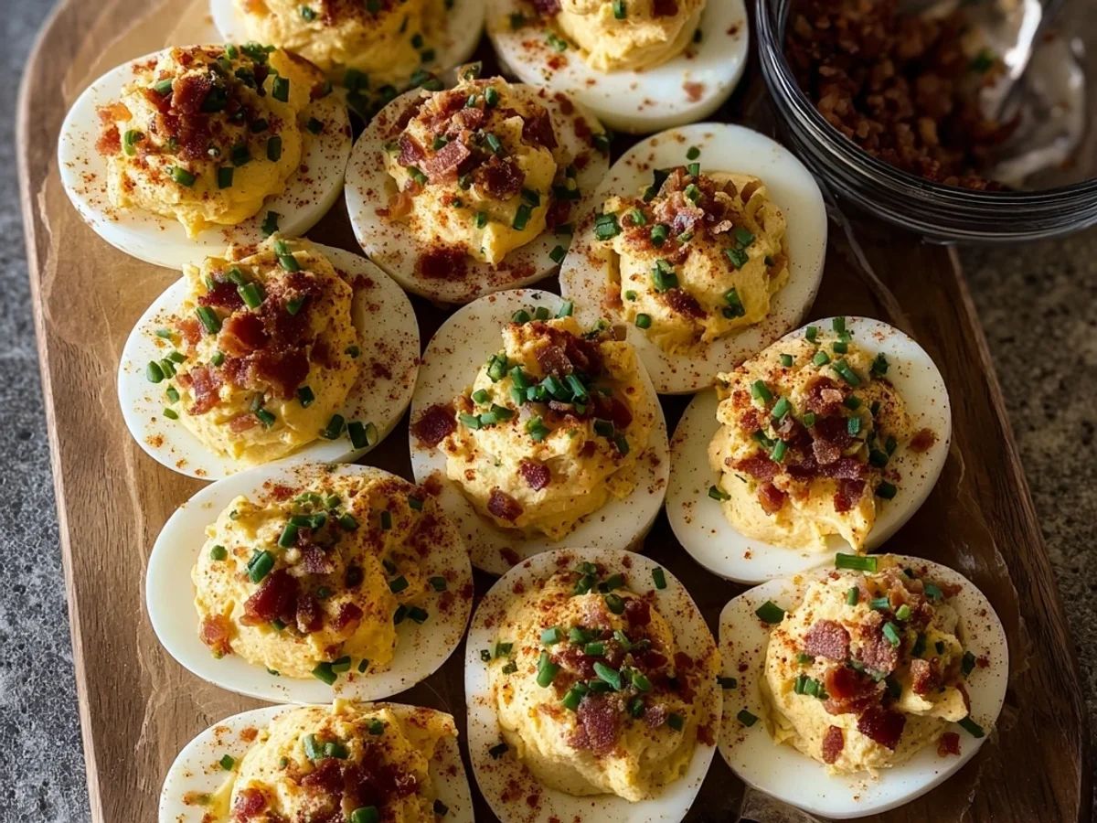 Creamy Loaded Deviled Eggs: A Savory Appetizer - Image 2