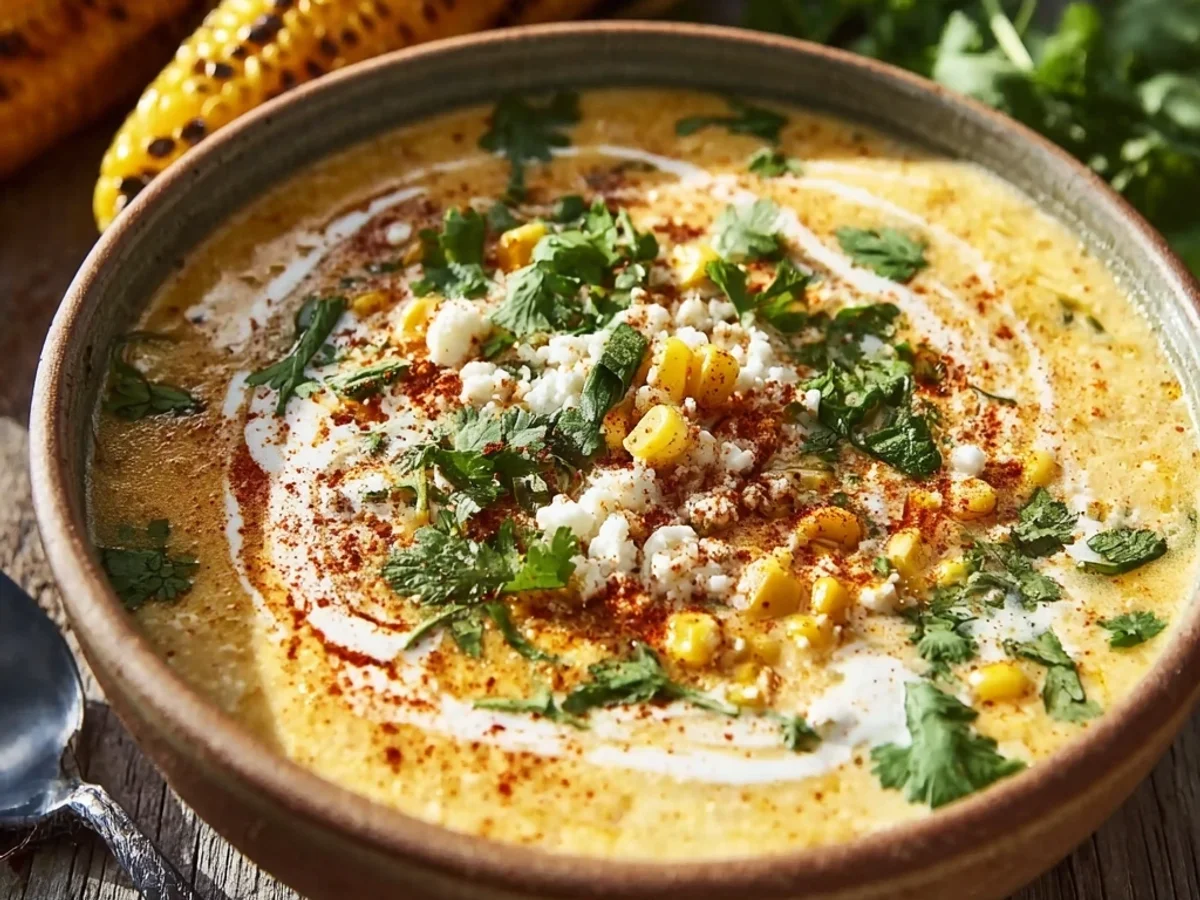 Creamy Mexican Street Corn Soup: A Flavorful Bowl - Image 1