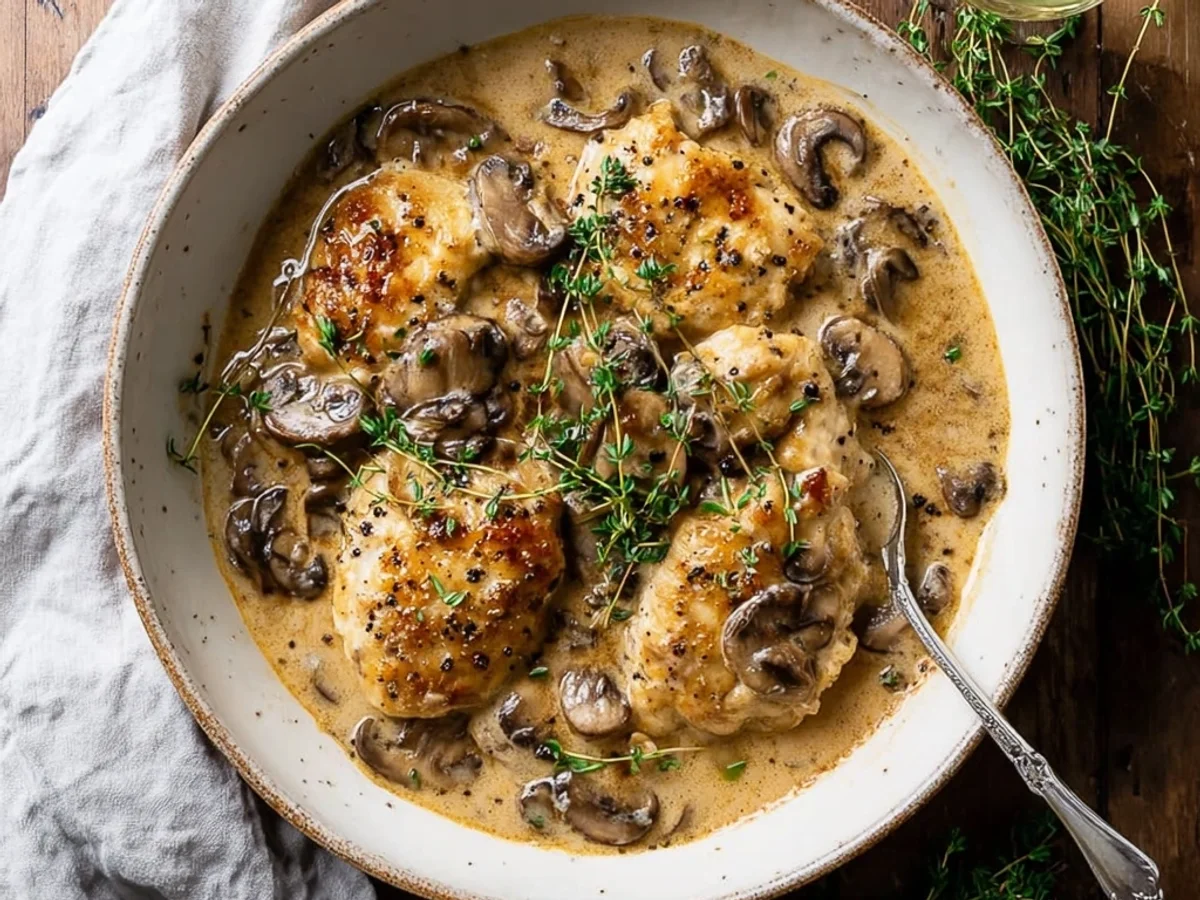 Creamy Mushroom Chicken: Hearty Weeknight Dinner - Image 1