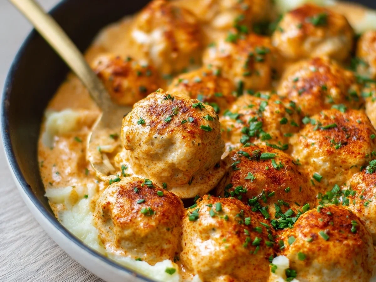 Creamy Paprika Chicken Meatballs - Image 2