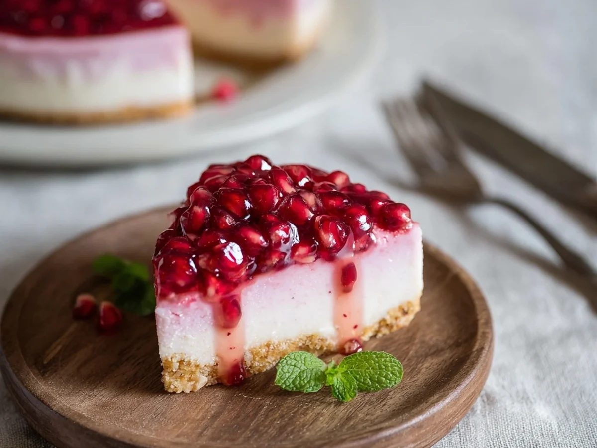 Creamy Pomegranate Yogurt Mousse Cake Delight - Image 2
