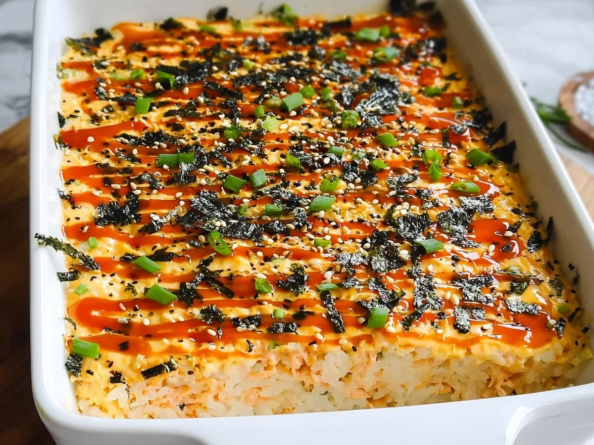 Creamy Salmon Sushi Bake: Easy Family Dinner - Image 1