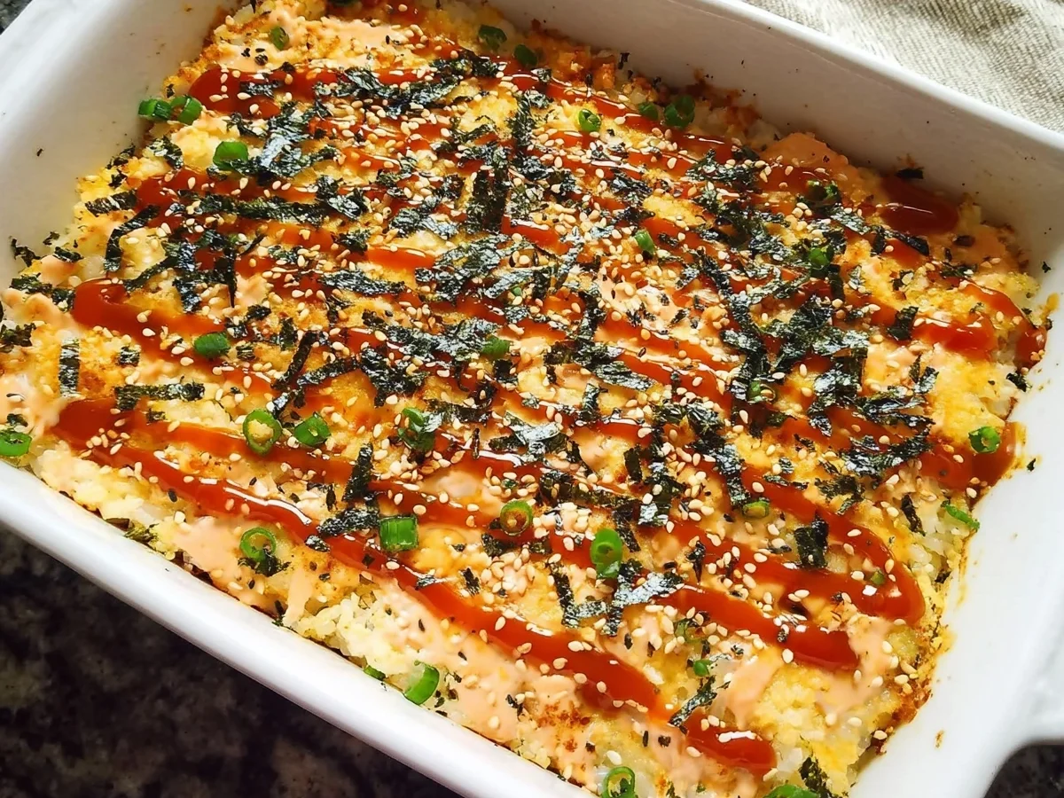 Creamy Salmon Sushi Bake: Easy Family Dinner - Image 2