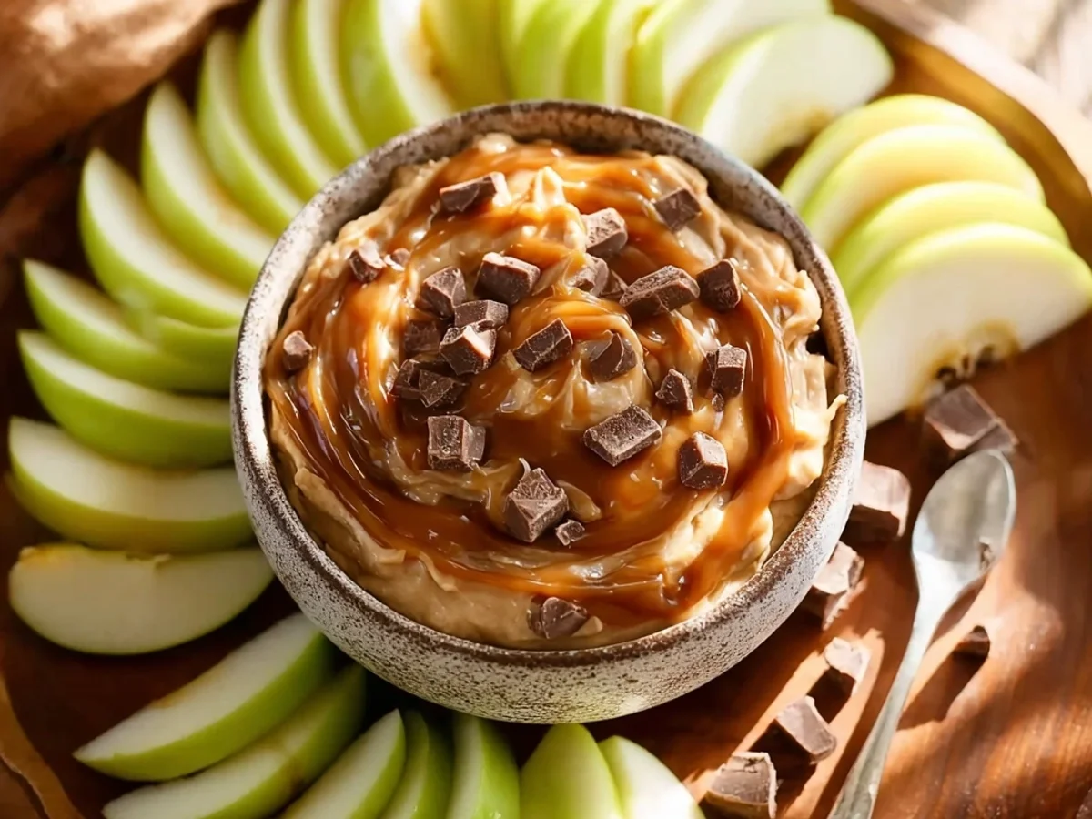 Creamy Snickers Caramel Apple Dip for Easy Snacking - Image 1