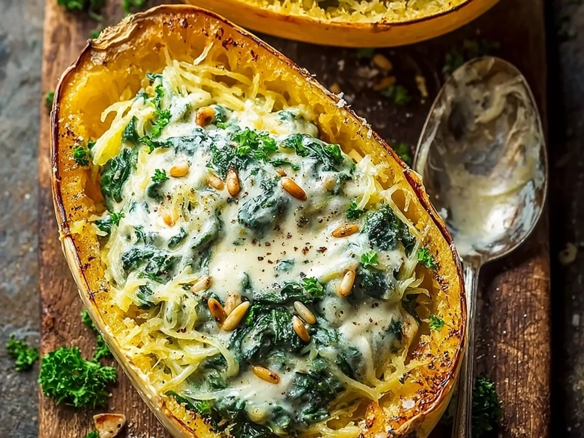 Creamy Spinach Stuffed Spaghetti Squash: A Weeknight Treat - Image 2