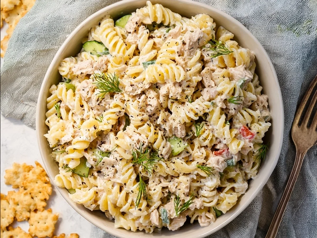 Creamy Tuna Pasta Salad: Simple, Zesty & Quick - Image 1