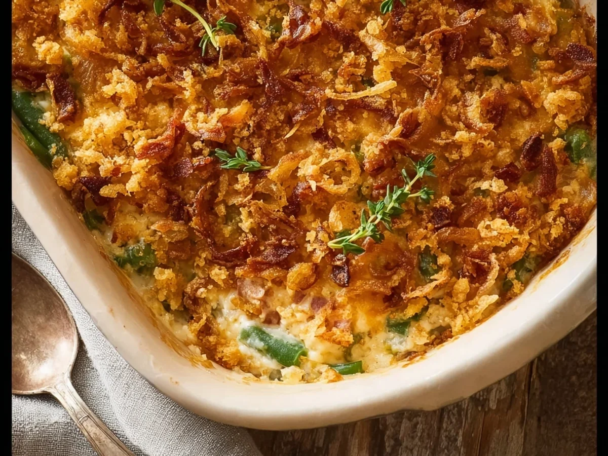 Creamy Turkey Ham Green Bean Casserole: A Family Favorite - Image 1