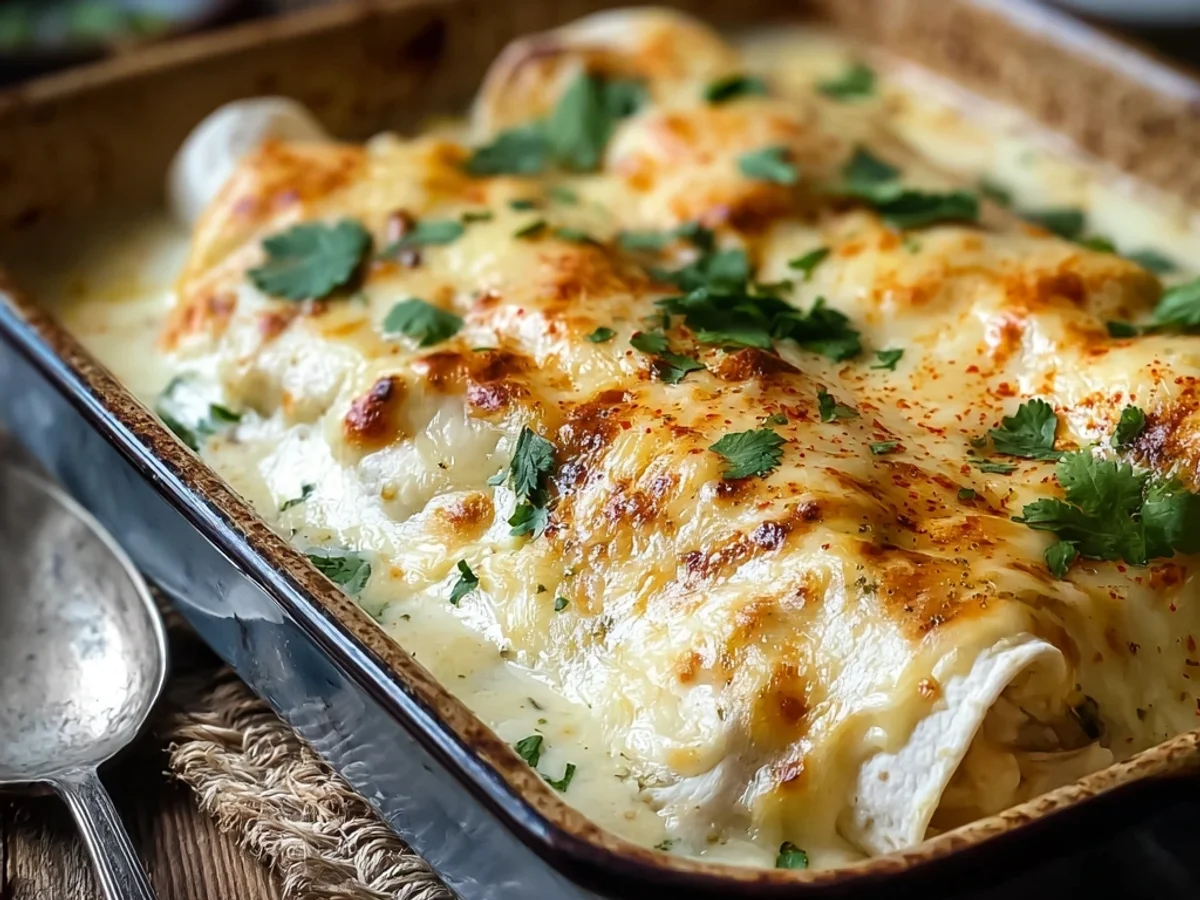 Creamy White Chicken Enchiladas: A Family Favorite - Image 1
