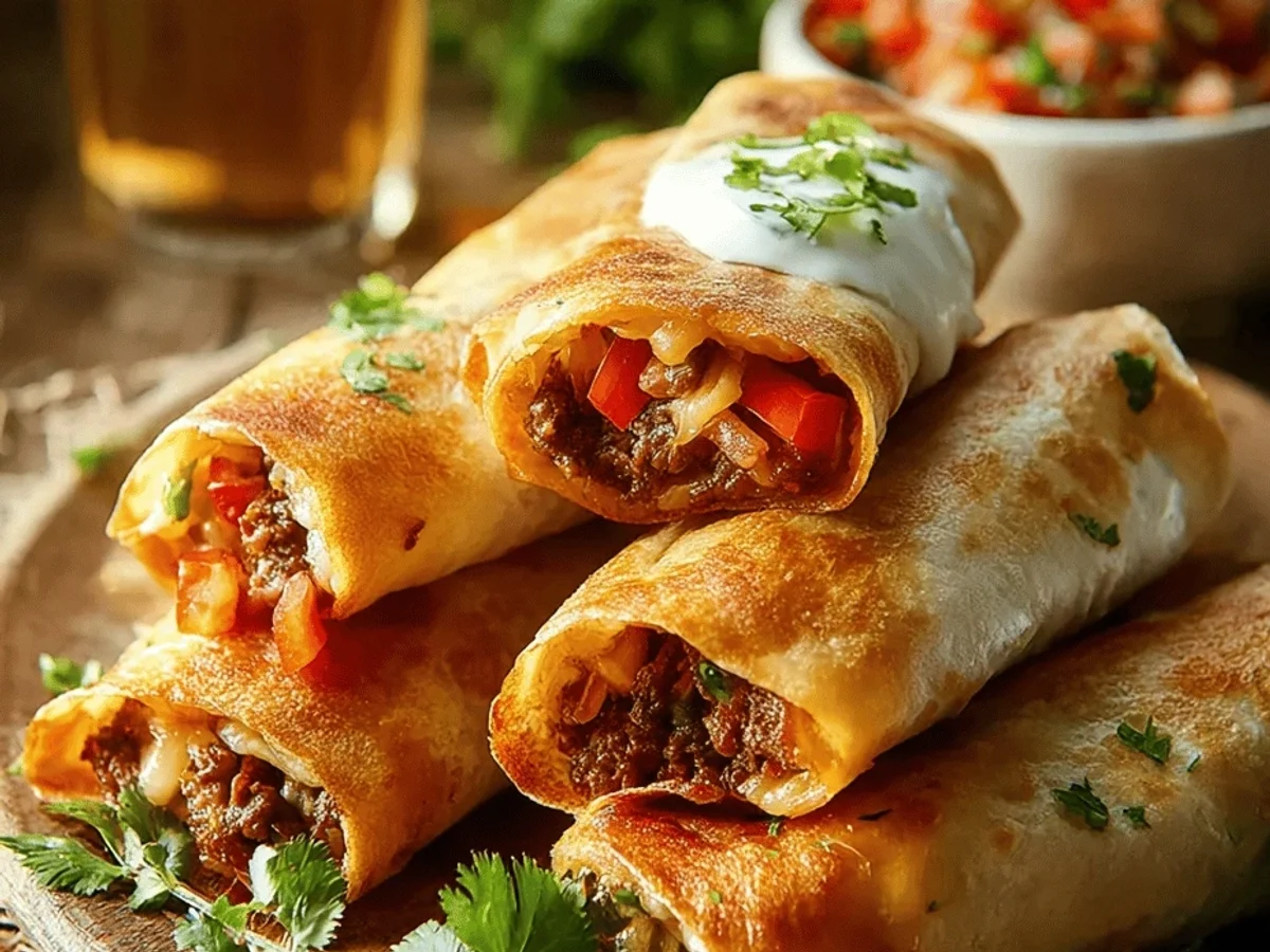 Crispy Beef & Cheese Chimichangas: My Go-To Recipe - Image 2