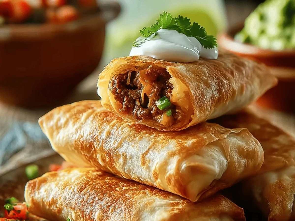Crispy Beef Chimichangas: My Favorite Weeknight Treat! - Image 1